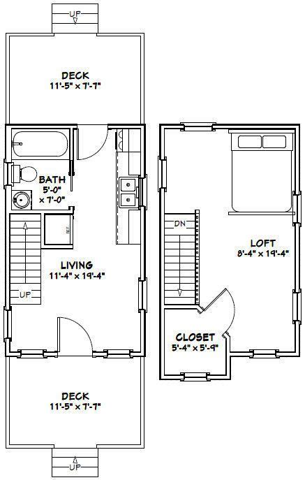 Browse through our tiny house plans & learn about the advantages of even tiny house blueprints cost less than standard house plans, which is attractive for financially conservative folks. 12x20 Tiny House -- PDF Floor Plan -- 464 sq ft -- Model 3 2 | Tiny house floor plans, Tiny ...