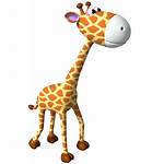 Giraffe Clip Cartoon Clipart Background Animated Transparent