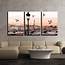 Wall26 3 Piece Canvas Wall Art  Vector Sunset On Seine River From