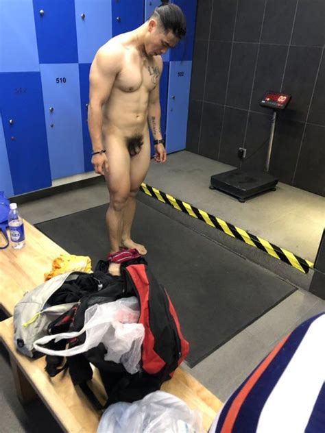 Asian Muscle Hunk Naked In Locker Room My Own Private Locker Room