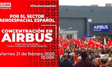 CCOO convoca una concentración este viernes a las puertas de Airbus en