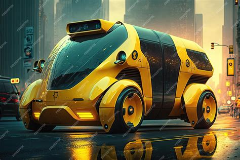 Premium AI Image | The Future of Urban Transportation Fully autonomous