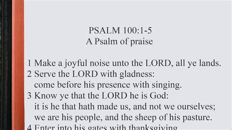 Psalm 100 1 5 ♩♫ Kjv Scripture Song Full Chapter Youtube