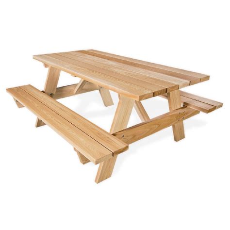 6 Ft Classic Picnic Table All Things Cedar Pt70 Wooden Picnic