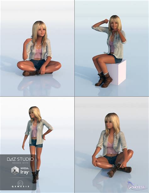 Loveliness Poses For Haley And Genesis 3 Females Daz 3d