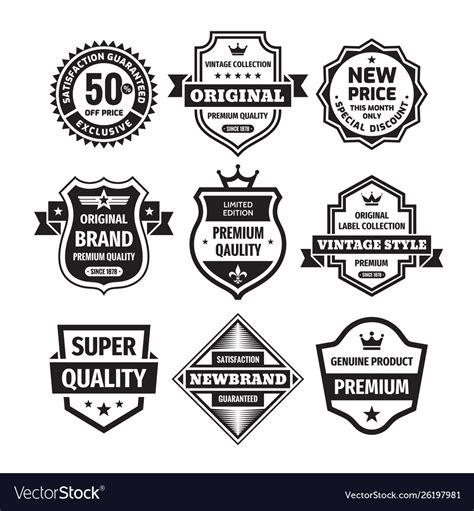 Business Badges Set In Retro Design Style Vector Image