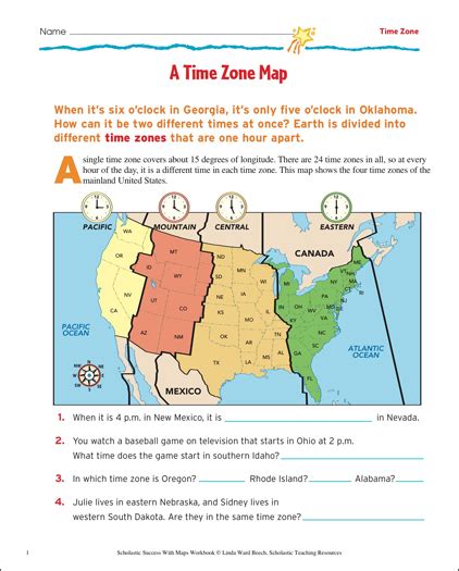 Us timezones clock android apps on google play click on. A Time Zone Map: Map Skills | Printable Maps and Skills Sheets