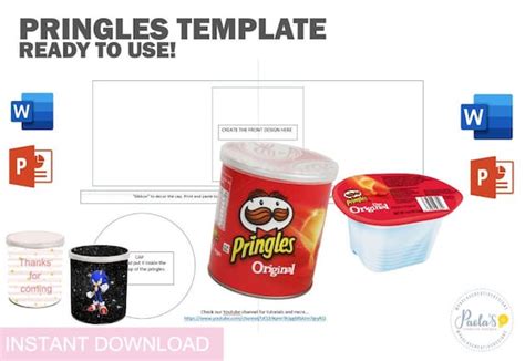 Chip Pringles 2 Size Bogo Template Blank Template Custom Etsy