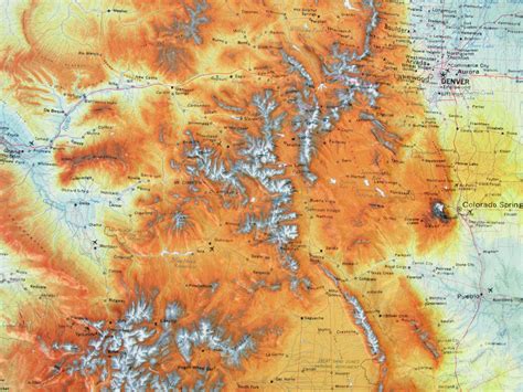 Colorado Raised Relief 3d Map
