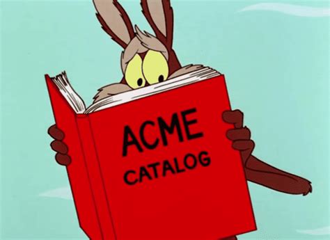 Wile E Coyote Is Reading Acme Catalog Looneytunes