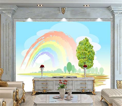 3d Oil Painting Rainbow 741 Wall Murals 3d Wall Murals Mural