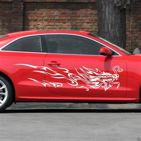 Car Styling For Car Tribal Dragon Racing Door Decals For A5 Vinyl