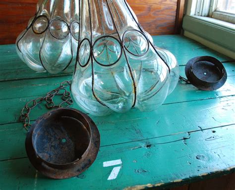 Blown Glass Caged Globes Etsy