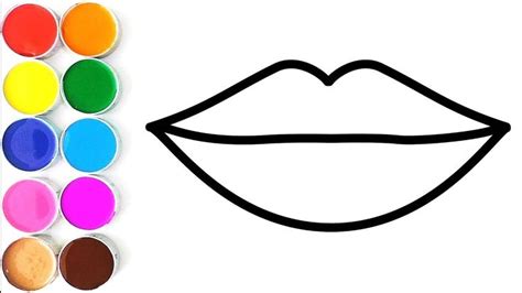 How To Draw Lip For Kids Drawing And Coloring Pages For Children