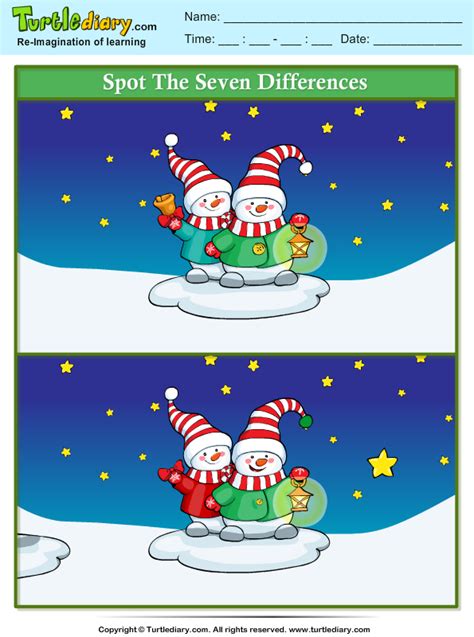 Spot The Difference Snowman