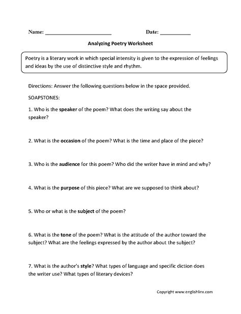 In this interpreting a quote worksheet, students read winston churchill's quote, never, never, never, never give up, write their interpretation, and write an explanation about how it applies to their lives. Poetry Worksheets | Analyzing Poetry Worksheets
