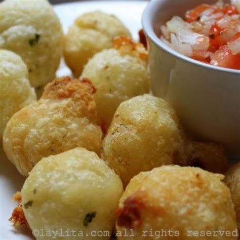 Brazilian Manioc Or Cassava Balls Stuffed With Cheese Bolinho De