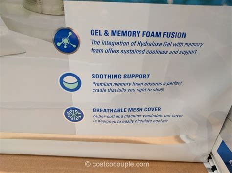 The standard pillow measures 24″ l x 16″ w. Comfort Revolution Hydraluxe Pillow