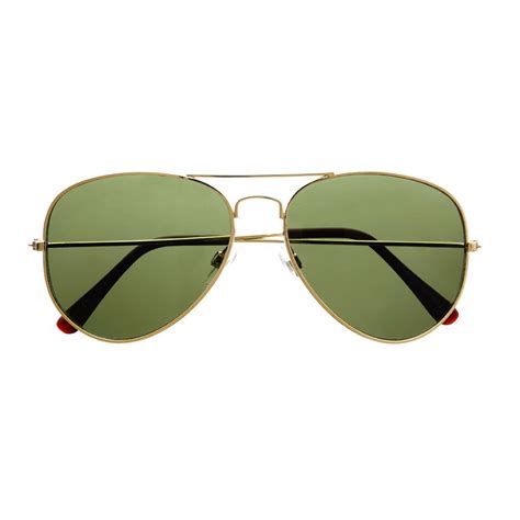 Green G15 Lens Retro Fashion Gold Metal Aviator Sunglasses Shades A1451 Metal Aviator