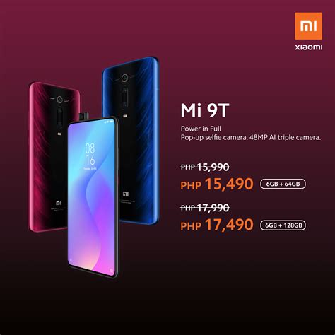 * unless otherwise indicated on the mi 9t product page, all data come from by xiaomi laboratories, product design specifications and supplier data. Xiaomi Philippines Announces Price Cut for the Mi 9T ...