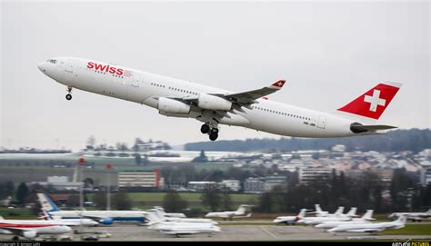 Hb Jmi Swiss Airbus A340 300 At Zurich Photo Id 1156148 Airplane