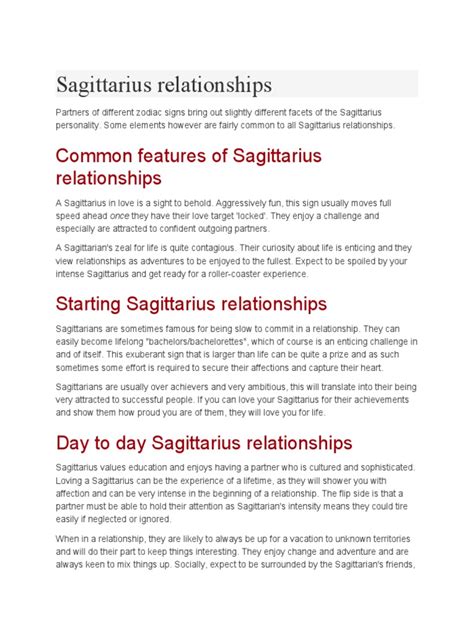 Sagittarius Relationships Pdf