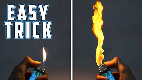 How To Turn A Lighter Into A Flamethrower Simple Lighter Trick Youtube