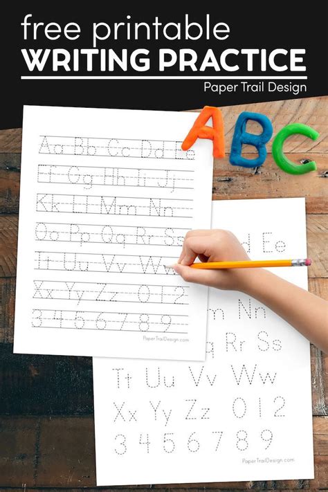 Free Printable Alphabet Handwriting Practice Sheets Paper Trail