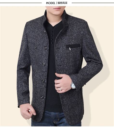 Men Jacket Spring Jacket Men Spring New Mens Business Casual Wool Coat