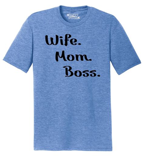 Mens Wife Mom Boss Tri Blend Tee Mothers Day Mother Wife T Shirt Ebay