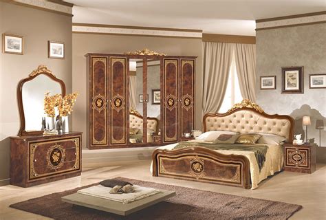 Bedroom set turkish bedroom furniture uk. Walnut Classic Italian Bedroom Furniture Set | Lisa ...