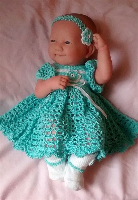 Handmade Crochet Premature Baby Dress Set For Babies Who Are Premie