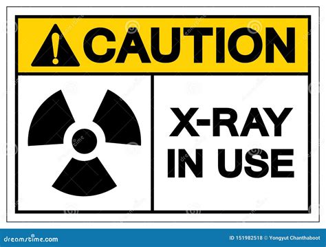 Caution X Ray In Use Symbol Sign Vector Illustration Isolate On White