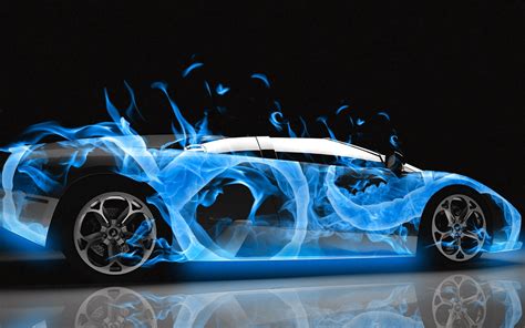 Lamborghini In Blue Flames Wallpaper Sports Cars Lamborghini Sports