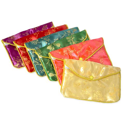 Chinese Silk Pouches Fancy Pouch Large Oriental Style