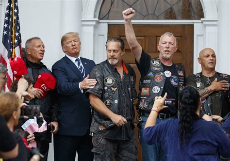 Trump Poses With Supporter With Sexist Patch At Motorcyclist Event The Washington Post