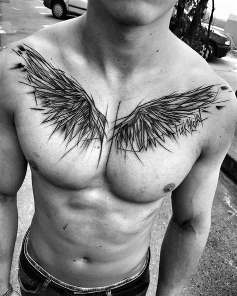 Wing Tattoo Designs For Chest