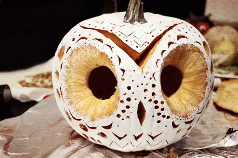 Easy Owl Pumpkin Carving Stencils