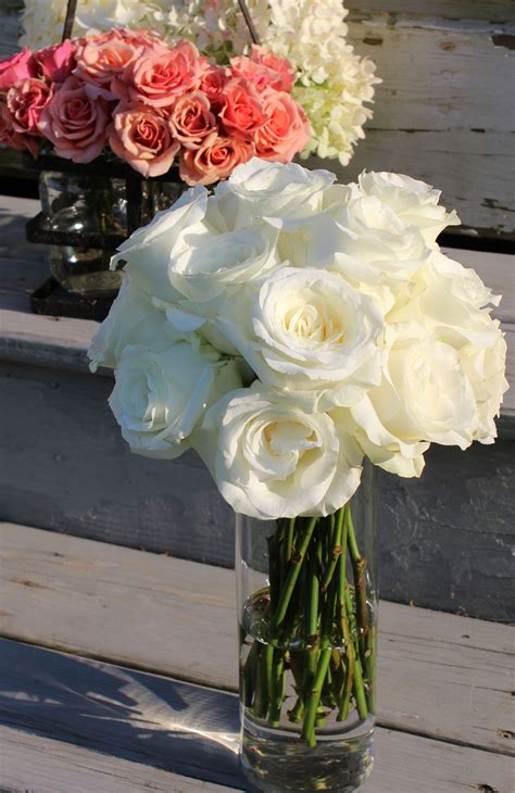 White Roses Rose Centerpieces Wedding Flowers White Roses