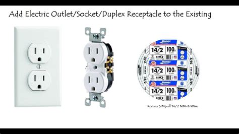 Add Electric Outletsocketduplex Receptacle To The Existing Circuit
