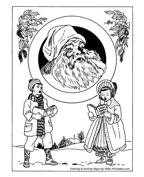 Classic Christmas Coloring Pages Singing Christmas Carols