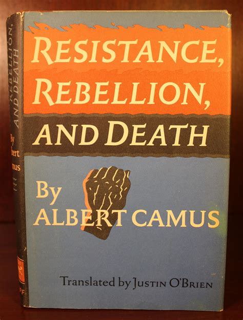 Resistance Rebellion And Death De Albert Camus Very Good Hardcover