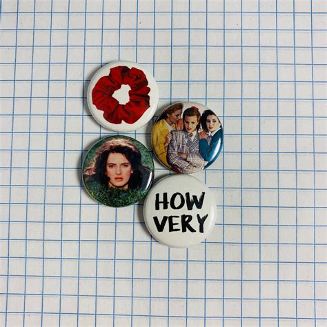 Heathers Pins Set Of Four 1 Inch Pins Veronica Sawyer Etsy