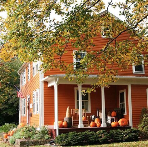 Dreamy Porches That Scream Autumn Orange House Autumn Home House
