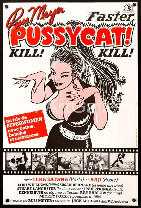 Faster Pussycat Kill Kill Vintage French Movie Poster