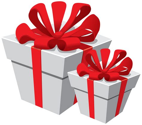 White T Boxes With Red Bow Png Clipart Best Web Clipart