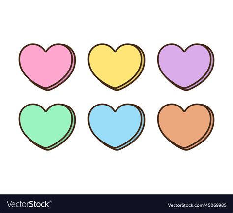 Sweet Heart Candy Sweetheart Isolated Royalty Free Vector