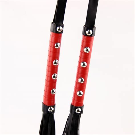 adult red handle whip flogger