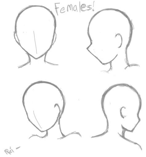 Anime hair is usually drawn in clumps sort of like real hair that is wet. Basic Female Head poses | Anime drawings sketches, Anime drawings tutorials, Drawing heads