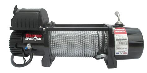 spartan 12000 electric winch 12 volt with steel cable warrior winches brands